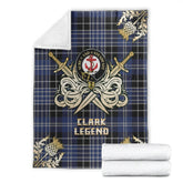 Clark Tartan Gold Courage Symbol Blanket